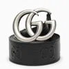 GUCCI GUCCI BLACK MARMONT BELT WITH GG LEATHER MEN