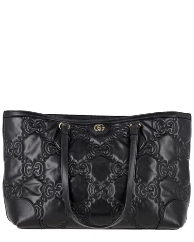 Gucci Black Matelasse Leather Gg Tote (authentic Pre-loved)