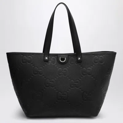 GUCCI GUCCI  BLACK MAXI GG SHOPPING BAG