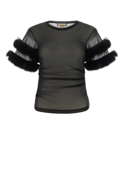 GUCCI BLACK MESH TOP
