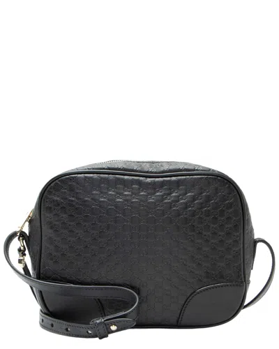 Gucci Black Microssima Leather Bree Disco Shoulder Bag (authentic Pre-  Loved)