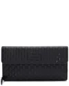 Gucci Black Microssima Leather Continental Flap Wallet (authentic Pre-loved) In Black