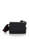 Gucci Gg Mini Faux Leather Crossbody Bag In Black