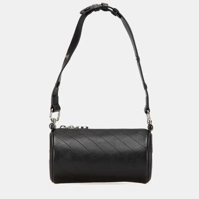 Pre-owned Gucci Black Mini Leather Blondie Shoulder Bag