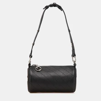 Pre-owned Gucci Black Mini Leather Blondie Shoulder Bag