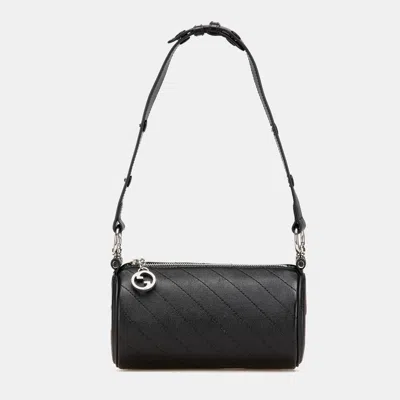 Pre-owned Gucci Black Mini Leather Blondie Shoulder Bag