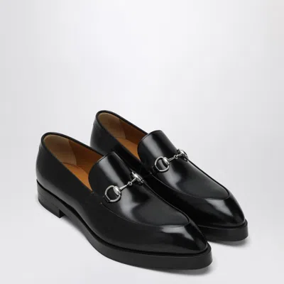 GUCCI GUCCI BLACK MOCCASIN WITH BUCKLE MEN