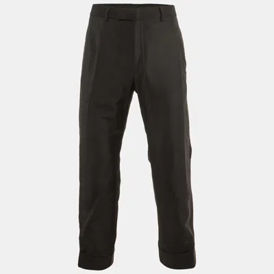 Pre-owned Gucci Black Mohair & Wool Tailored Pants S/waist 34"
