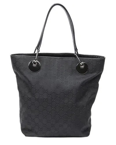 Pre-owned Gucci Black Monogrammed Canvas Eclipse Tall Tote (authentic Pre-loved)