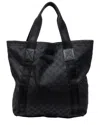 Gucci Black Monogrammed Canvas Open Shopper In Pattern
