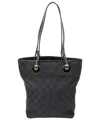 Gucci Black Monogrammed Canvas Eclipse Tall Tote (authentic Pre-loved) In Black