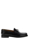 Gucci Leather Sneakers With Gold-tone Logo Strap In Black