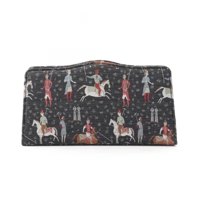 Pre-owned Gucci Black Multi-color Canvas Clutch Bag ()