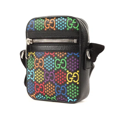 Pre-owned Gucci Black Multi-color Leather Shoulder Bag () In Black, Multi-color