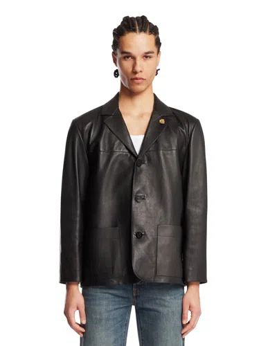 Gucci Soft Nappa Leather Jacket In Black