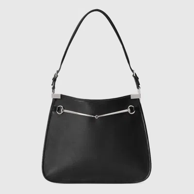 Gucci Black Nappa Leather Shoulder & Crossbody Bag For Women | Fw23 Collection
