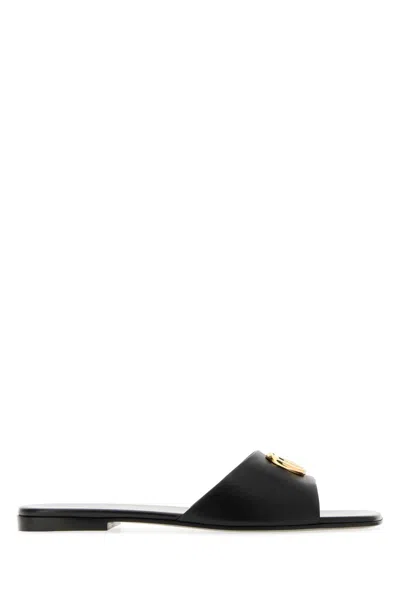 Gucci Gg Marmont Leather Flat Sandals In Animal Print