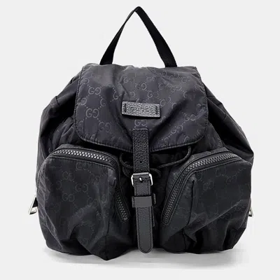 Pre-owned Gucci Black Nylon Backpack