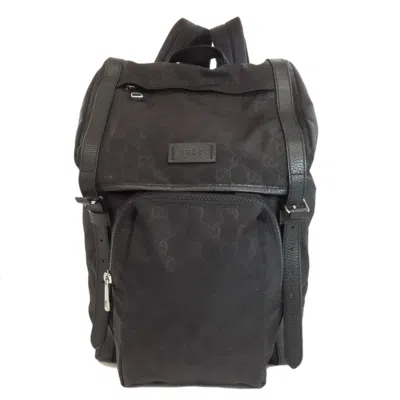 Pre-owned Gucci Black Nylon Backpack ()