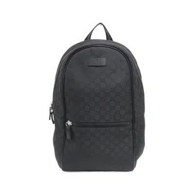 Pre-owned Gucci Black Nylon Backpack ()