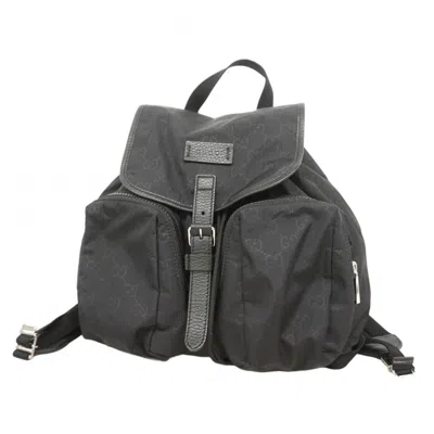 Pre-owned Gucci Black Nylon Backpack ()