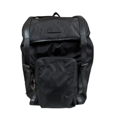 Pre-owned Gucci Black Nylon Backpack ()