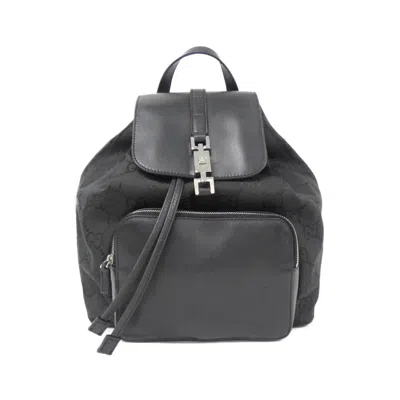 Pre-owned Gucci Black Nylon Backpack ()