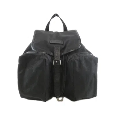 Pre-owned Gucci Black Nylon Backpack ()