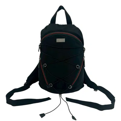Pre-owned Gucci Black Nylon Backpack ()