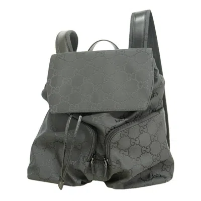 Pre-owned Gucci Black Nylon Backpack ()