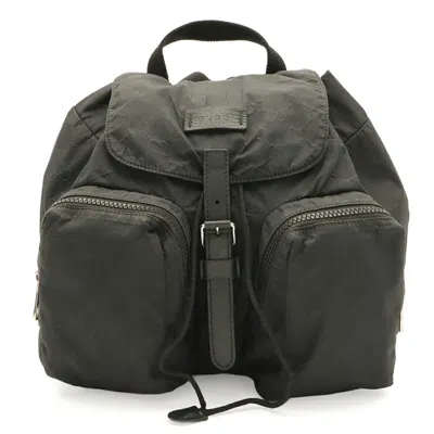 Pre-owned Gucci Black Nylon Backpack ()
