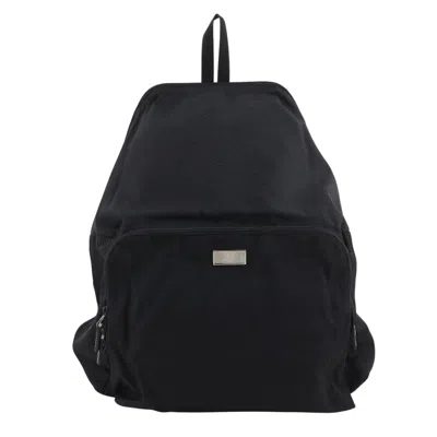 Pre-owned Gucci Black Nylon Canvas Backpack ()