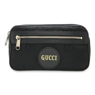 Pre-owned Gucci Black Nylon Canvas Leather Fanny Pack Sling Bag ()
