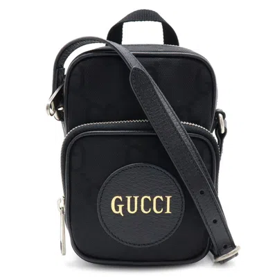 Pre-owned Gucci Black Nylon Canvas Leather Pochette Shoulder Bag ()