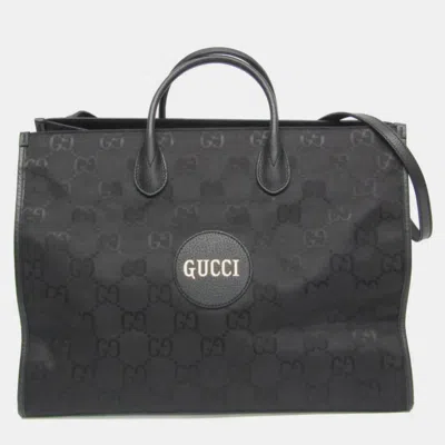 Pre-owned Gucci Black Nylon Canvas/leather Off The Grid Gg Shoulder Bag