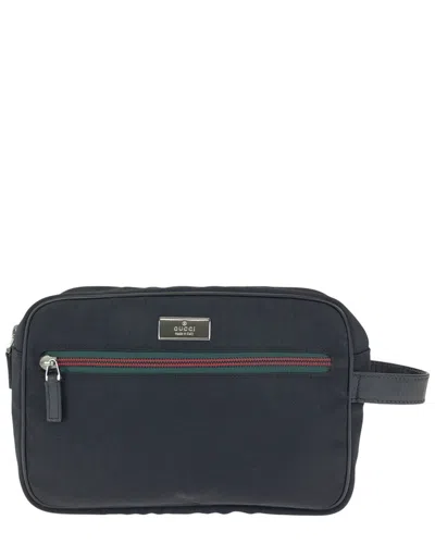 Pre-owned Gucci Black Nylon Clutch Bag (authentic Pre-loved)