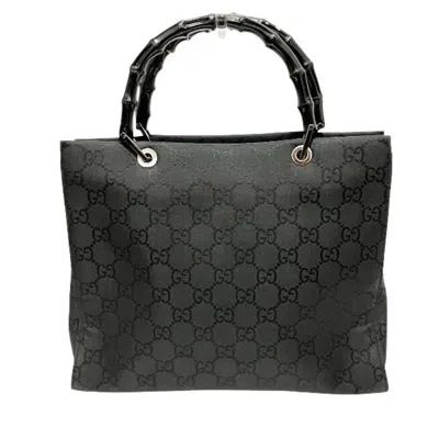 Pre-owned Gucci Black Nylon Handbag Tote Bag ()