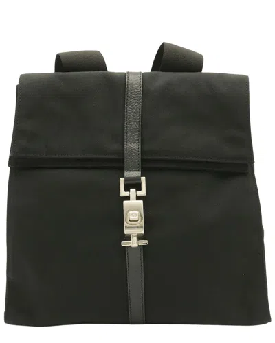 Pre-owned Gucci Black Nylon Jackie Backpack (authentic Pre-loved)