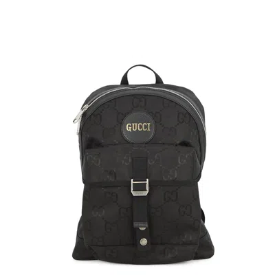 Pre-owned Gucci Black Nylon Leather Backpack Handbag ()