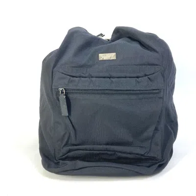 Pre-owned Gucci Black Nylon Leather Backpack ()