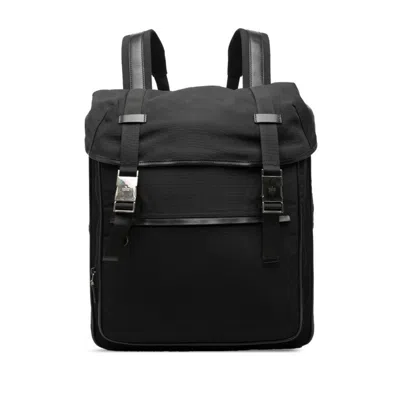Pre-owned Gucci Black Nylon Leather Backpack ()