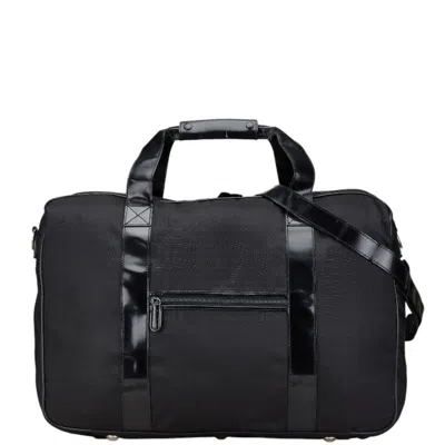 Pre-owned Gucci Black Nylon Leather Boston Bag Shoulder Bag ()