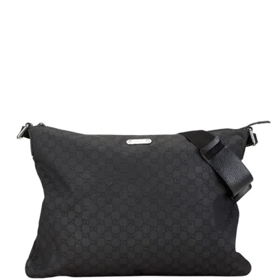 Pre-owned Gucci Black Nylon Leather Shoulder Bag ()