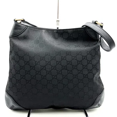 Pre-owned Gucci Black Nylon Leather Shoulder Bag ()