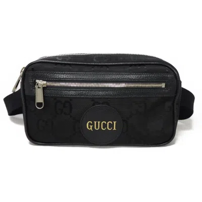 Pre-owned Gucci Black Nylon Leather Shoulder Bag Sling Bag ()