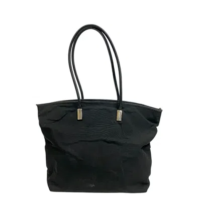 Pre-owned Gucci Black Nylon Leather Shoulder Bag Tote Bag ()