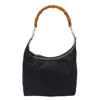 Pre-owned Gucci Black Nylon Shoulder Bag ()