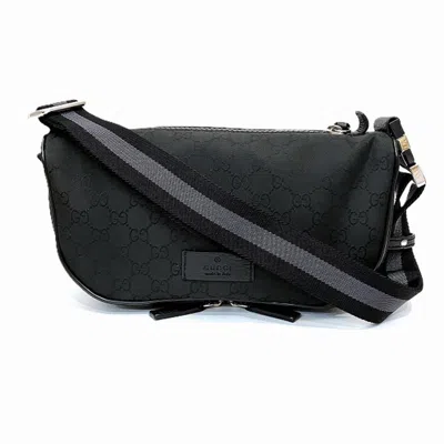 Pre-owned Gucci Black Nylon Shoulder Bag Sling Bag ()