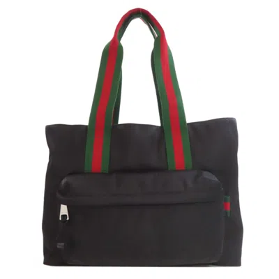 Pre-owned Gucci Black Nylon Tote Bag ()
