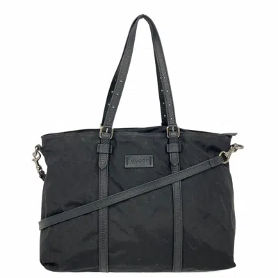 Pre-owned Gucci Black Nylon Tote Bag ()